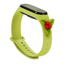 Λουράκι Hurtel Christmas Holidays για Xiaomi Mi Smart Band 5/Mi Smart Band 6 - Green Mistletoe