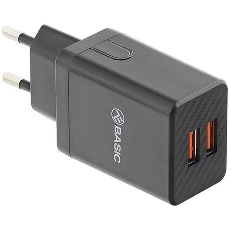 Φορτιστής Πρίζας Tellur 2x USB-A - Black