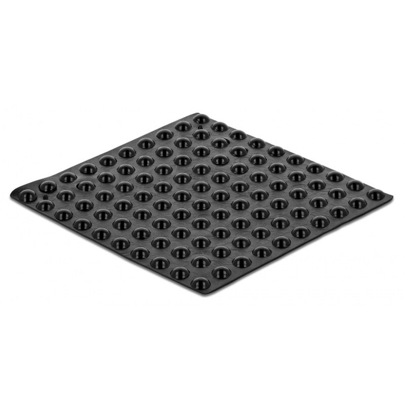 Αυτοκόλλητη Βάση Προστασίας Delock 18306, 3μ, 5x2mm, Μαύρη, 100τμχ