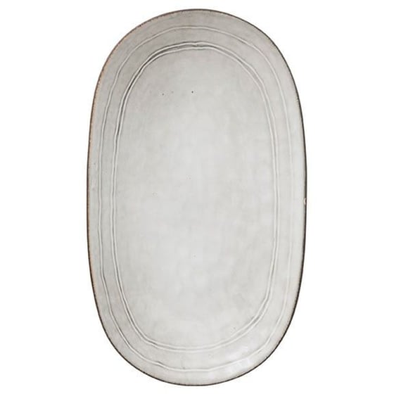 Πιατέλα Σερβιρίσματος Spitishop  Κεραμική 30x18 cm - Γκρι image 0