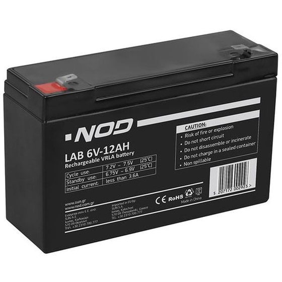 Nod Lab 6v12ah Lead Acid Battery image 0