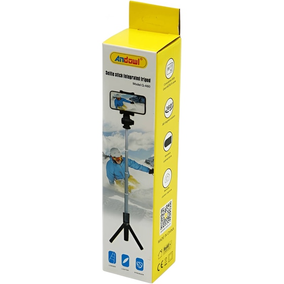 Τρίποδο Selfie Stick Andowl Q-A60 με Bluetooth - Μαύρο image 3