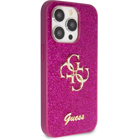 Θήκη Apple iPhone 15 Pro - Guess Fixed Glitter 4g Logo Case - Μωβ image 5