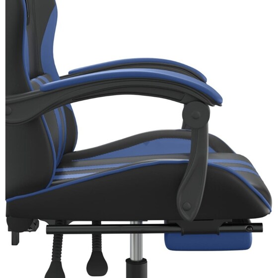 Καρέκλα Gaming VIDAXL 3143830 με Υποπόδιο από Τεχνητό Δέρμα - Μαύρο image 7