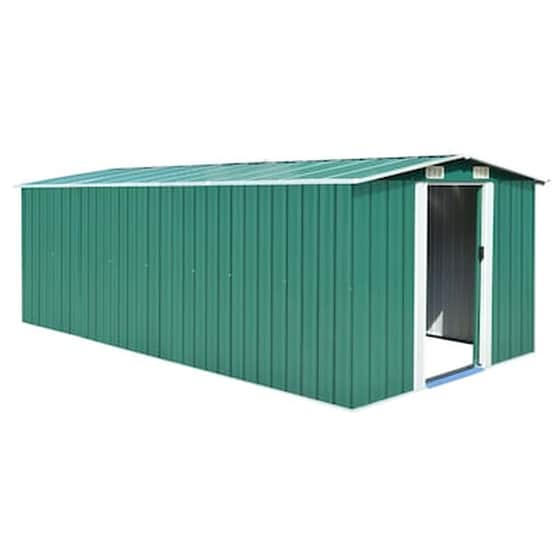 Vidaxl Αποθήκη Κήπου Πράσινη 257 X 497 X 178 Εκ. Μεταλλική image 0