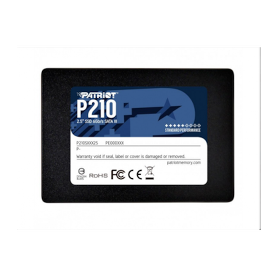 Patriot P210 2tb Ssd, 2.5-inch, Sata3, 500mbps (read)/400mbps (write) (p210s2tb25) image 0