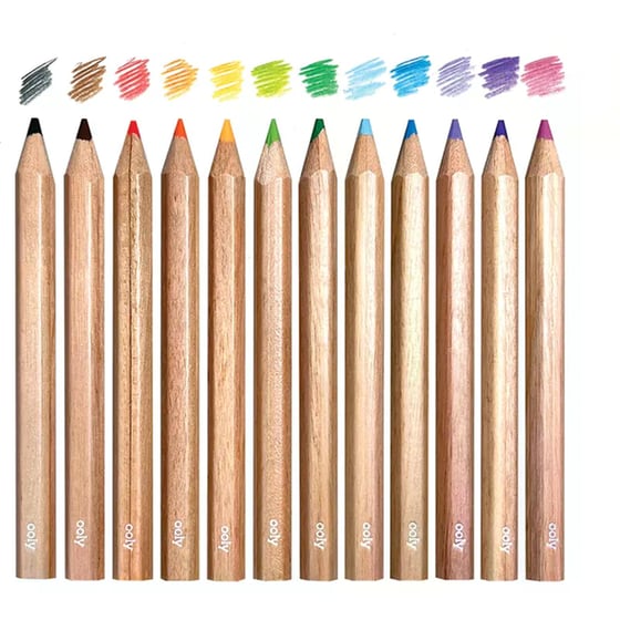Ξυλομπογιές Ooly Draw & Doodle Mini Space + Ξύστρα 12 Τεμάχια image 2