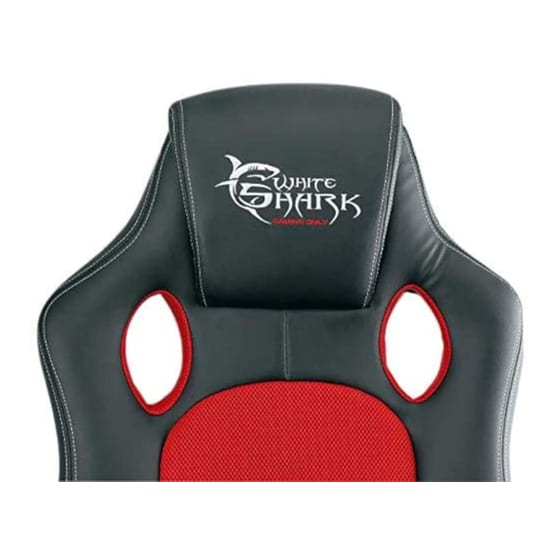 Gaming Chair White Shark King's Throne - Μαύρο/Κόκκινο image 3