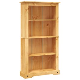 Βιβλιοθήκη Vidaxl από Μασίφ Ξύλο Πεύκου 81x29x150cm - Καφέ