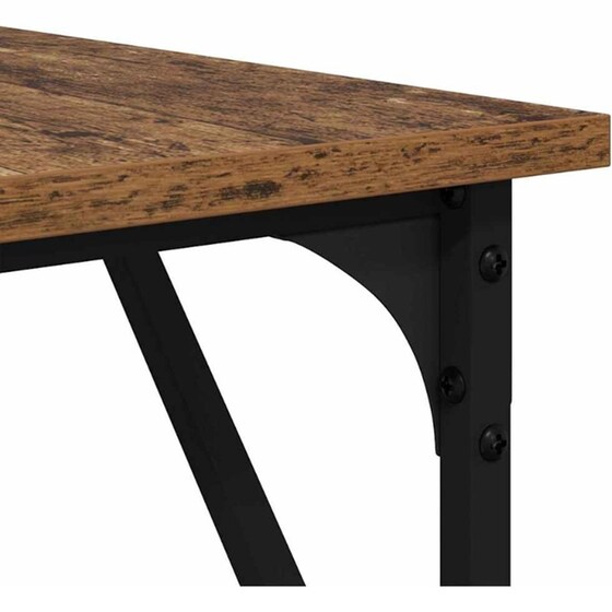 Γραφείο VidaXL από Επεξεργασμένο Ξύλο 149x149x75 cm - Παλιό Ξύλο image 5