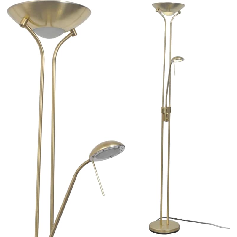 Φωτιστικό Δαπέδου VidaXL LED 23W με Dimmer - Καφέ VIDAXL