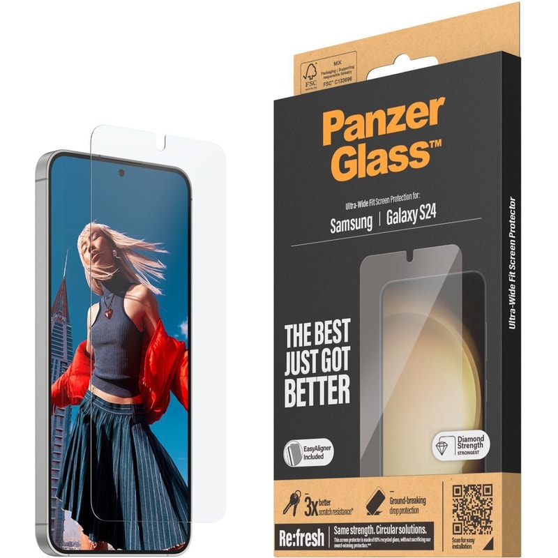 PANZERGLASS Προστατευτικό οθόνης Samsung Galaxy S24 - Panzerglass Screen Protector Ultra Wide Fit Anti-Scratch