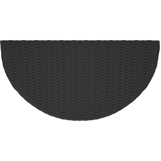 Τραπέζι Εξωτερικού Χώρου Βοηθητικό VidaXL από Ρατάν/Ατσάλι 100x50x75  cm  - Μαύρο image 5