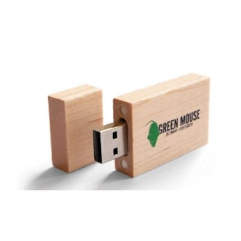 OEM Green Mouse 32GB USB 2.0 Stick Καφέ