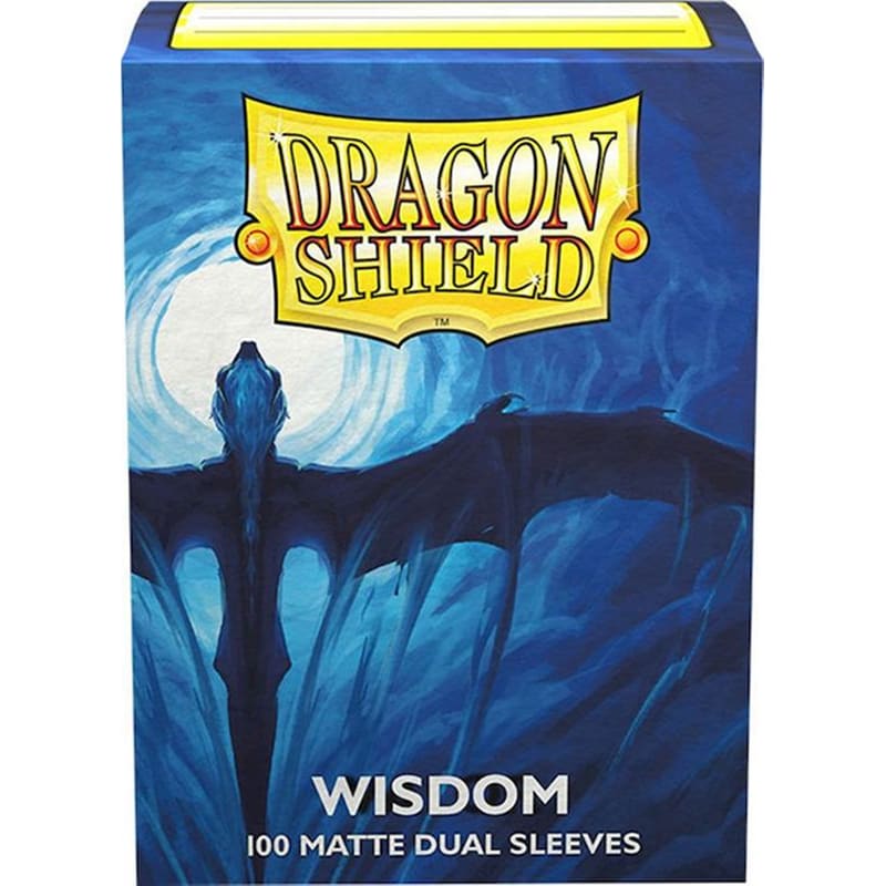 Wisdom Dragon Shield Standard Size Matte Dual Sleeves (100 Sleeves)