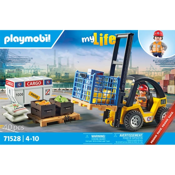 PLAYMOBIL® My Life Περονοφόρο ανυψωτικό όχημα με φορτία (71528) image 4