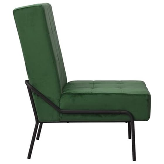 Vidaxl Καρέκλα Χαλάρωσης 65 X 79 X 87 Σκούρο Πράσινο Βελούδινη image 3