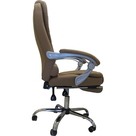 Καρέκλα Γραφείου ArteLibre Ανδρονίκη από Δερματίνη - Καφέ image 3