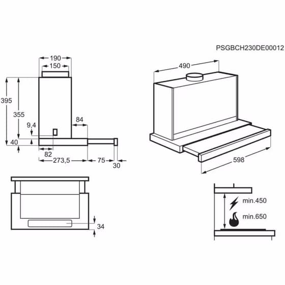 AEG GDP866PB 60 cm Μαύρο Απορροφητήρας Συρόμενος image 8
