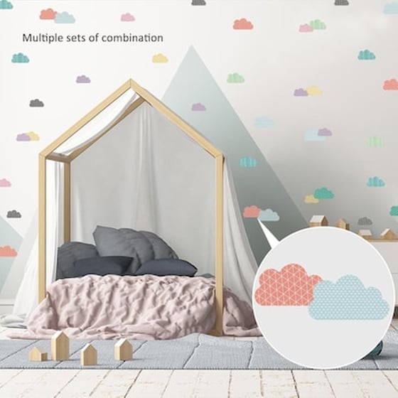 Παιδικό Αυτοκόλλητο Τοίχου Babyloon Happy Clouds image 4