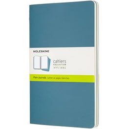 Σημειωματάριο Moleskine Cahier Plain Large Μπλε (3 Τεμάχια)