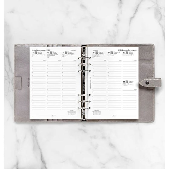 Ανταλλακτικά Φύλλα Ημερολογίου Filofax 2026. Greek A5 Εβδομαδιαίο σε 2 Σελ.. image 1