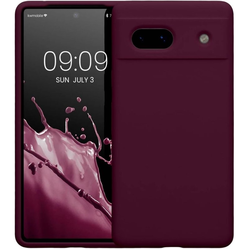 Θήκη Google Pixel 7a - KWmobile Soft Flexible Rubber Cover - Bordeaux Violet
