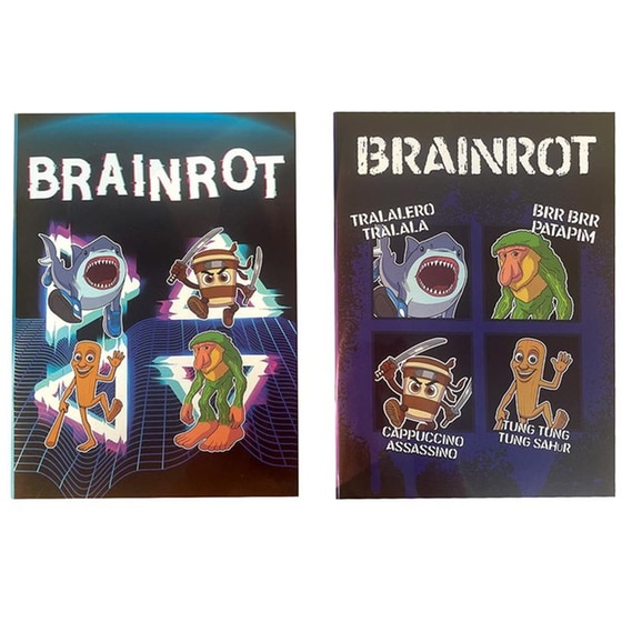 Τετράδιο Καρφίτσα Gim Α4 50Φ. Toikido Brainrot image 0