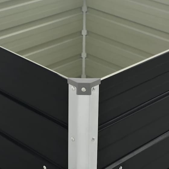 Vidaxl Ζαρντινιέρα Ψηλή Ανθρακί 100x100x77 Εκ. Γαλβανισμένος Χάλυβας image 2