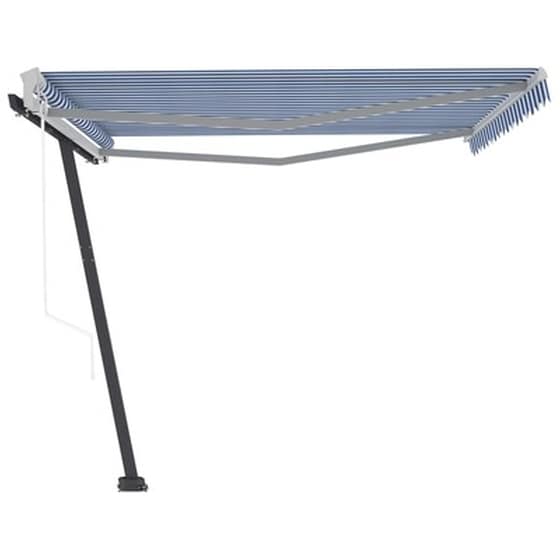 Τέντα Vidaxl Αλουμίνιο Αυτόματη 450x300cm - Μπλε/Λευκό image 3