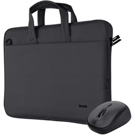 Σετ Τσάντα Laptop και Ποντίκι Trust Bologna Sleeve 16" Briefcase - Μαύρο
