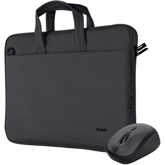 Σετ Τσάντα Laptop και Ποντίκι Trust Bologna Sleeve 16" Briefcase - Μαύρο image 0