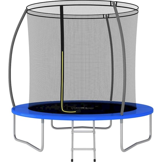 VidaXL Σετ Τραμπολίνου Στρογγυλό 244x55cm για έως 100kg - Μαύρο/ Γκρι/ Μπλε image 2