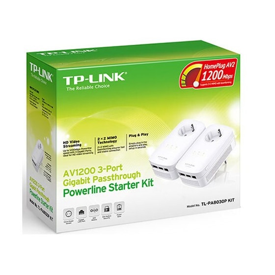 TP-Link TL-PA8030P AV1200 Powerline Ενσύρματη Σύνδεση έως 1200Mbps με 1 Θύρα Ethernet image 1