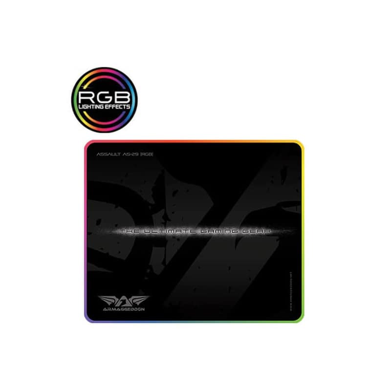 Armaggeddon Assault RGB Gaming Mouse Pad 300mm με RGB Φωτισμό Μαύρο