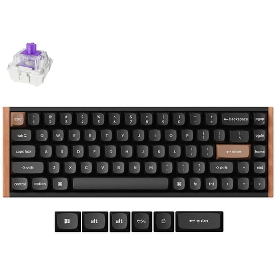 Keychron K6 HE Ασύρματο Ηall Effect Gaming Πληκτρολόγιο 65% με Magnetic διακόπτες και RGB φωτισμό - Μαύρο (US) image 2