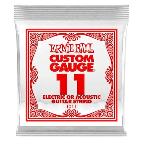 Χορδή Ακουστικής / Ηλεκτρικής Κιθάρας Ernie Ball 1011 Plain Steel 011 image 0