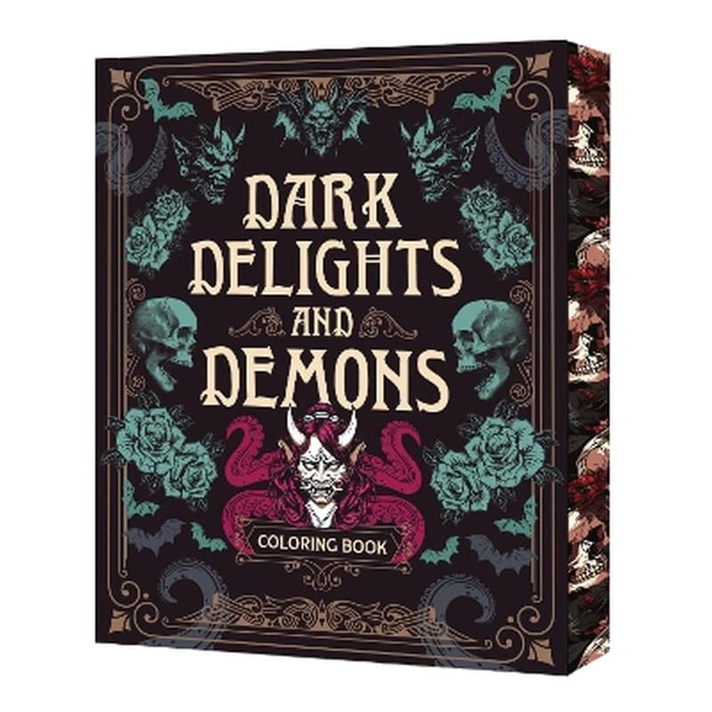 Dark Delights and Demons Coloring Book