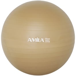 Μπάλα Γυμναστικής Amila Κατάλληλη για Pilates 0.95 kg 55 cm από PVC - Χρυσό