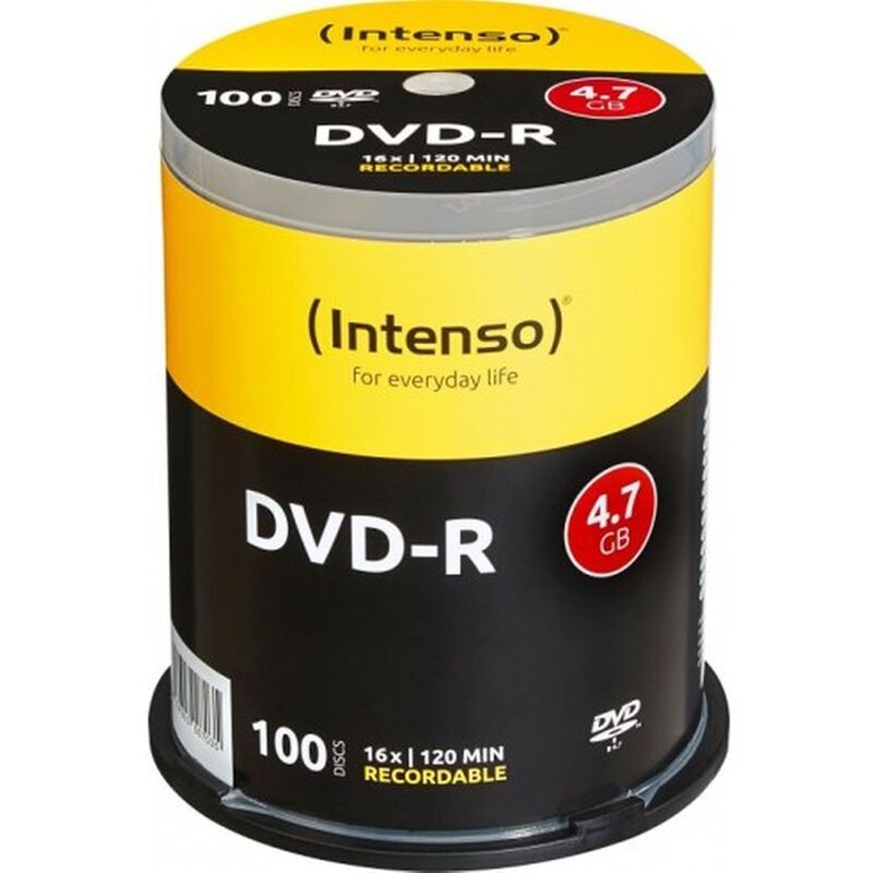 Δίσκοι CD/DVD  Intenso DVD-R 4.7GB 100 τμχ