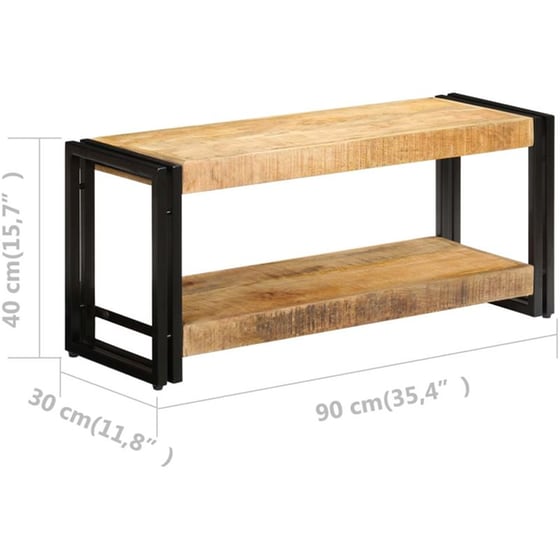 Έπιπλο Τηλεόρασης VidaXL από Ξύλο 90x30x40cm - Καφέ/Μαύρο image 12