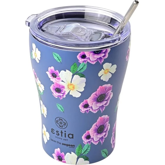 Ποτήρι Θερμός Estia Home Art Save The Aegean Garden Blue 350 ml image 1