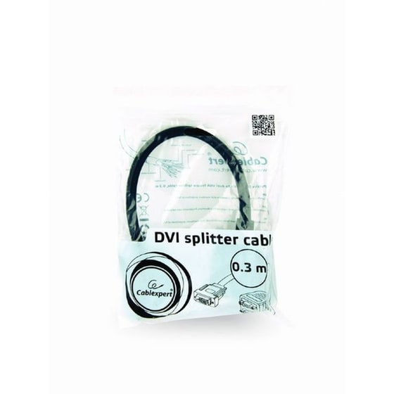 Καλώδιο Βίντεο Cablexpert DVI-I Male - Dual VGA Female Splitter 0.3m - Μαύρο image 1