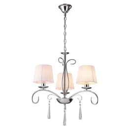 Πολυέλαιος Οροφής Homelighting Flaren 77-8195 Μεταλλικός 61x61x58 cm - Χρώμιο/Λευκός