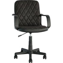 Καρέκλα Γραφείου ArteLibre Thirina Υφασμάτινη/Τεχνητό Δέρμα - Μαύρη