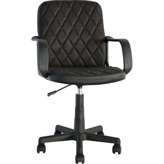 Καρέκλα Γραφείου ArteLibre Thirina Υφασμάτινη/Τεχνητό Δέρμα - Μαύρη image 0