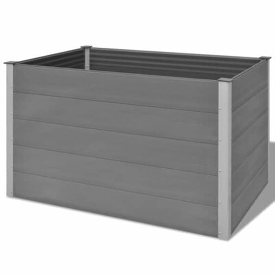 Vidaxl Ζαρντινιέρα Υπερυψωμένη Γκρι 150 X 100 X 91 Εκ. Από Wpc image 4