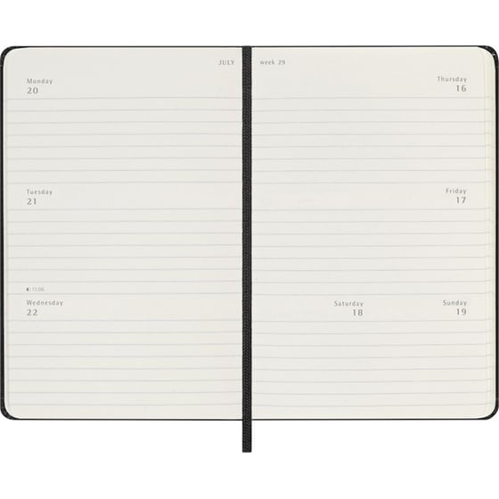 Ημερολόγιο Εβδομαδιαίο 2027 Moleskine 18Μ Pocket Hardcover Μαύρο image 1