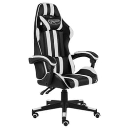 Καρέκλα Gaming Racing VidaXL Συνθετικό Δέρμα - Λευκή/Μαύρη