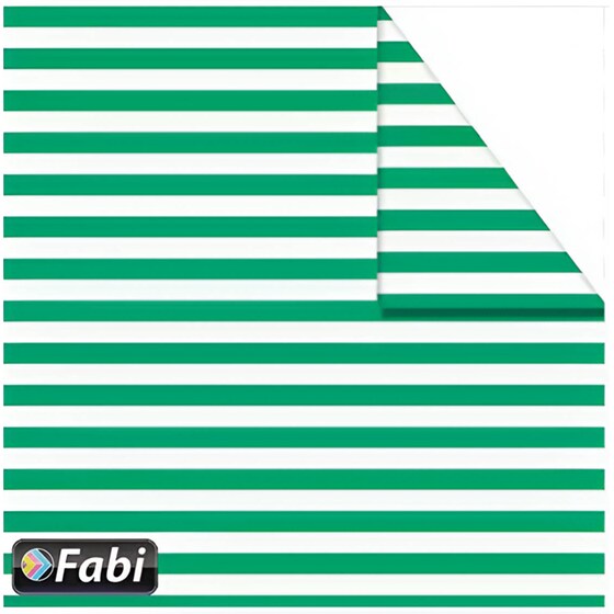 Κλασικό Χαρτόνι Fabi 50x70 cm Πράσινο Ριγέ image 0